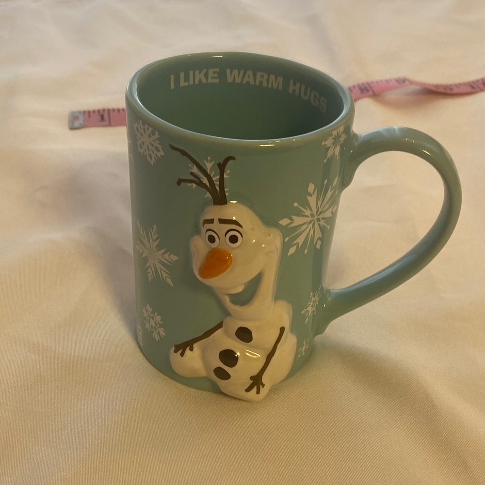 Disney Olaf 3D Mug with Snowflakes - Light Blue